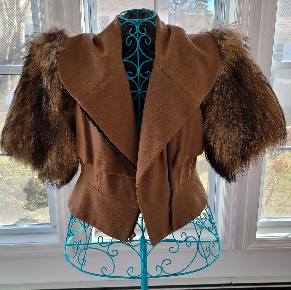 Genuine Fur Vest and Bolero Size 8, Cynthia Steffe
